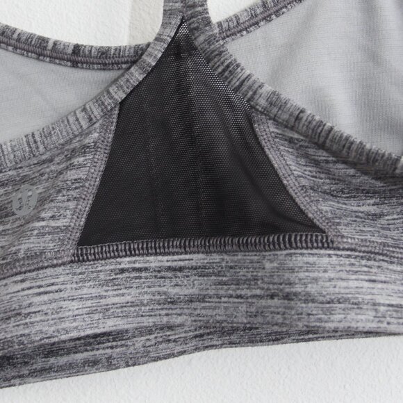 Lululemon Flow Y Bra IV Mesh Racerback Gray Black Heathered Size 6 - Picture 9 of 11